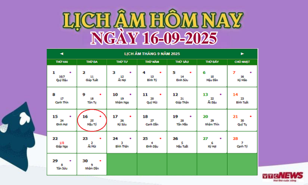 lich am 16 9 2025 11274534 1024x614 - Âm Lịch Hôm Nay 16/9: Giờ đẹp để khai trương và cầu tài lộc