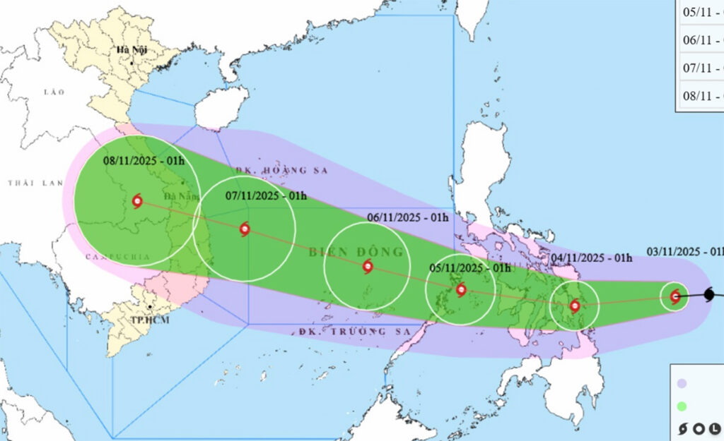 bao kalmaegi 06391147 1024x625 - Dự Báo Thời Tiết Hôm Nay 3/11: Bão Kalmaegi Di Chuyển Rất Nhanh, Biển Đông Sắp Đón Cơn Bão Số 13