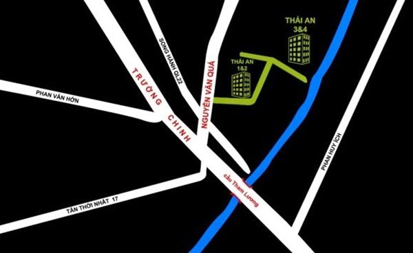 Khu căn hộ Thái An Apartment tọa lạc tại vị trí đẹp của quận 12