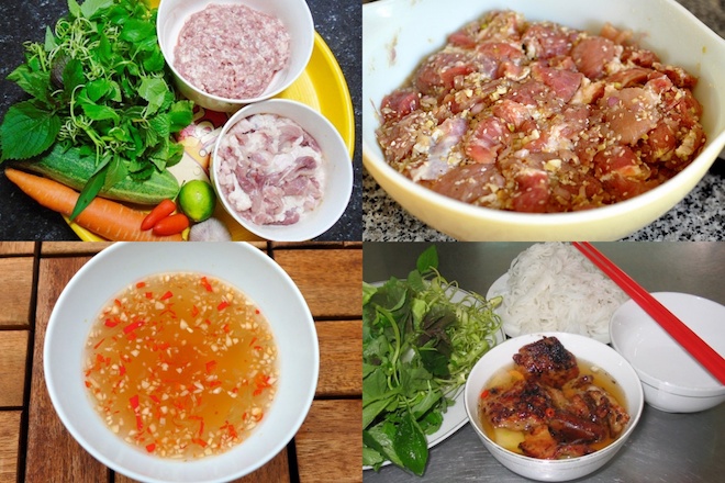 bún chả hà nội ăn tối