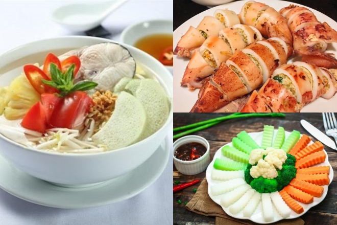 thực đơn cơm tối cho mùa hè với canh chua